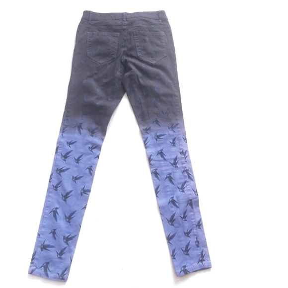 BUFFALO David Bitton skinny Jeans Pants Ombre Humming Bird Pattern Sz 26 - Picture 8 of 10